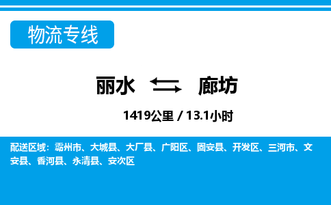 麗水到廊坊物流專(zhuān)線-麗水至廊坊貨運(yùn)公司