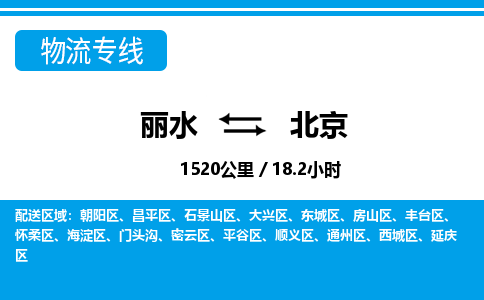 麗水到北京物流專(zhuān)線-麗水至北京貨運(yùn)公司